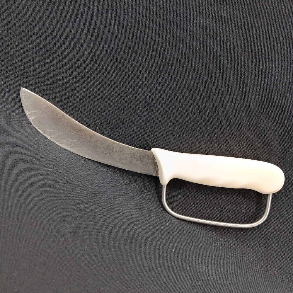 Vintage 6" Dexter? Carbon Steel Skinning Knife Sheep Lamb Skinner Guard Unmarked